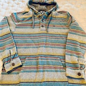 VISSLA Cotton Striped Hooded Sweatshirt